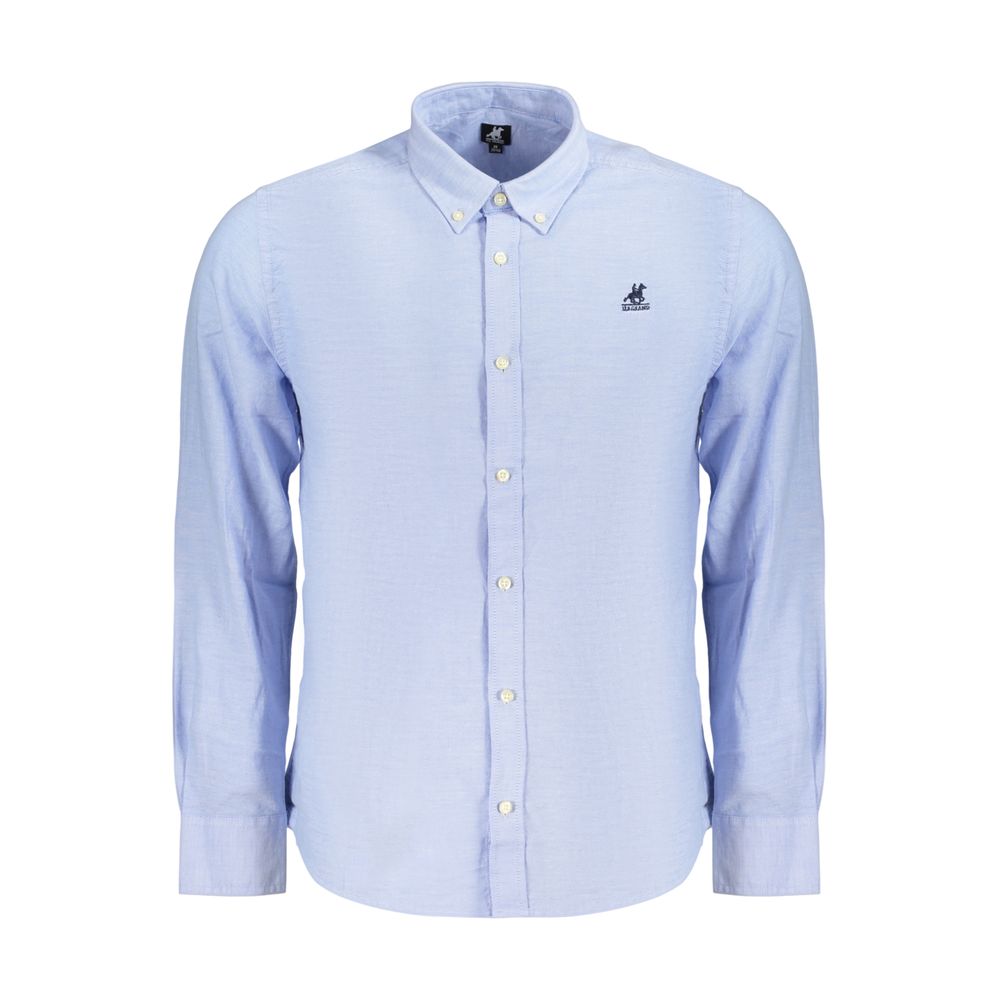 U.S. Grand Polo Azzurro Cotton Men Shirt