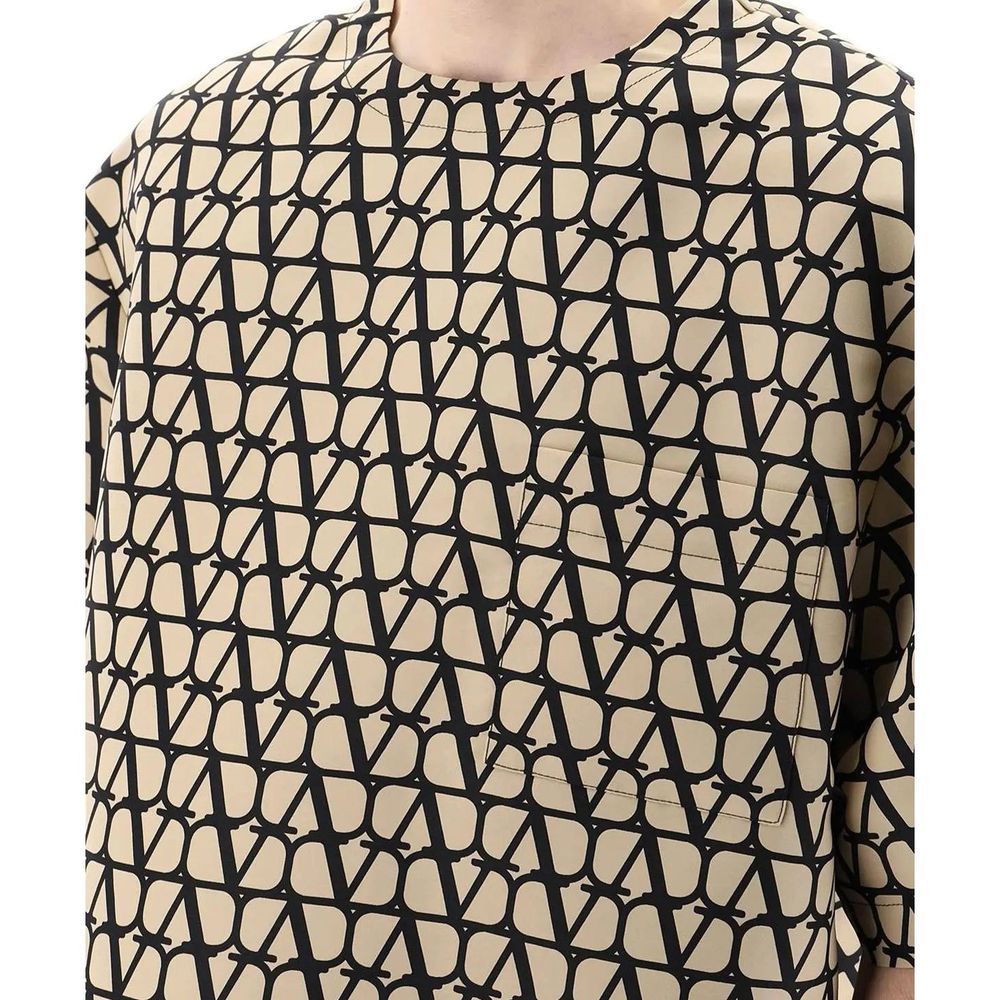 Valentino Garavani Brown Silk T-Shirt