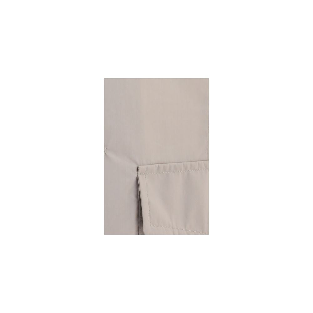 Brunello Cucinelli Beige Cotton Full-Length Jacket