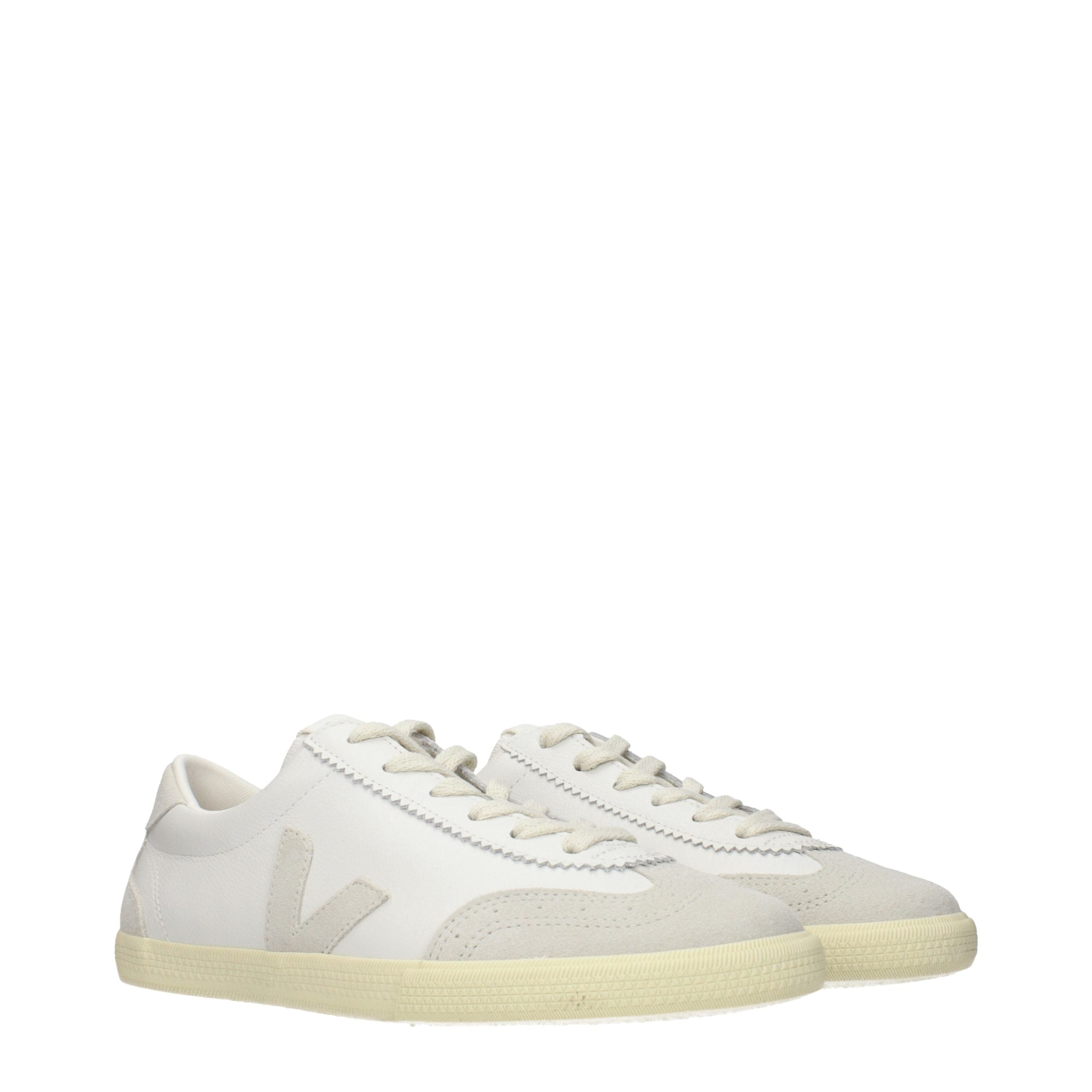 Veja White Leather Low Top Sneakers