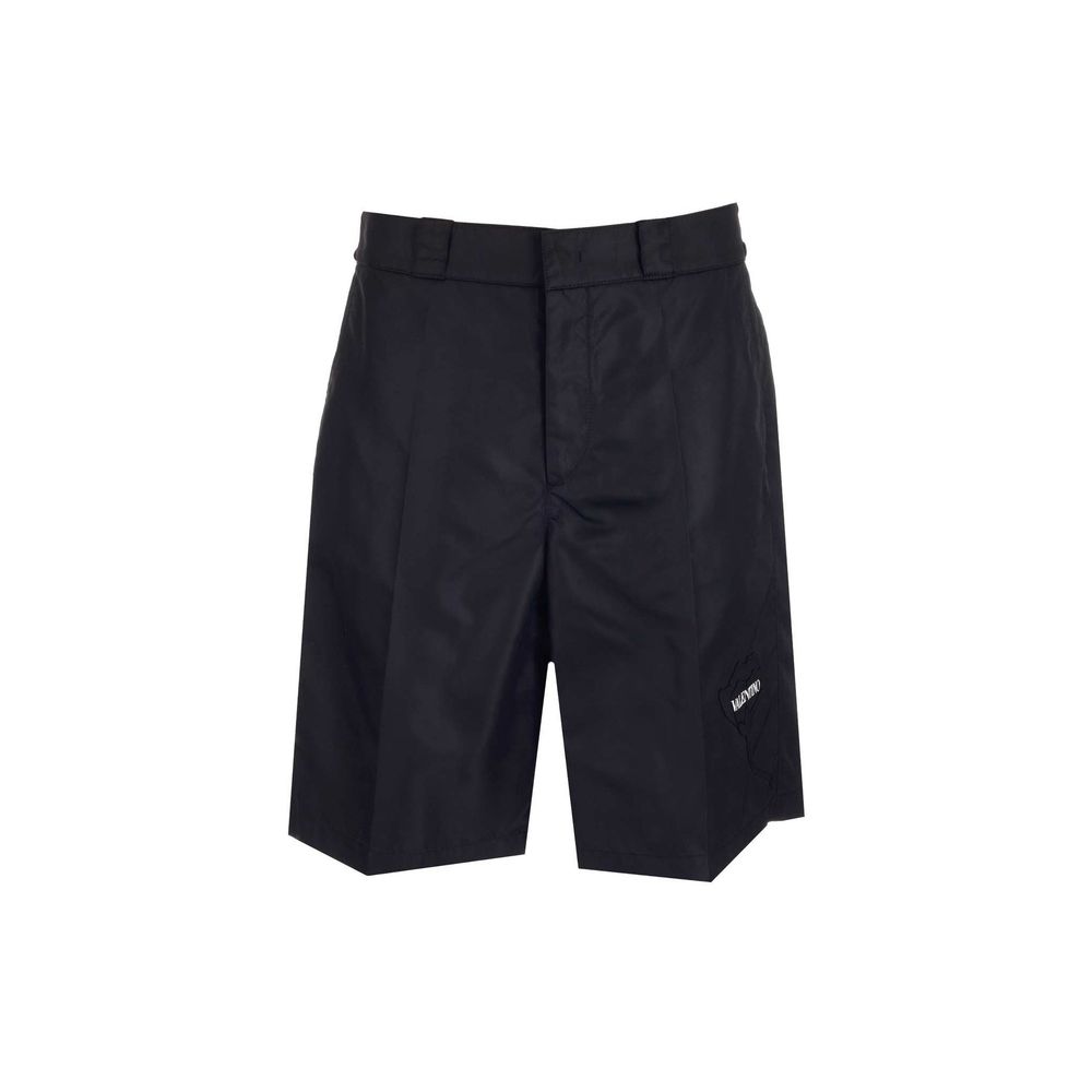 Valentino Garavani Black Nylon Bermuda Shorts