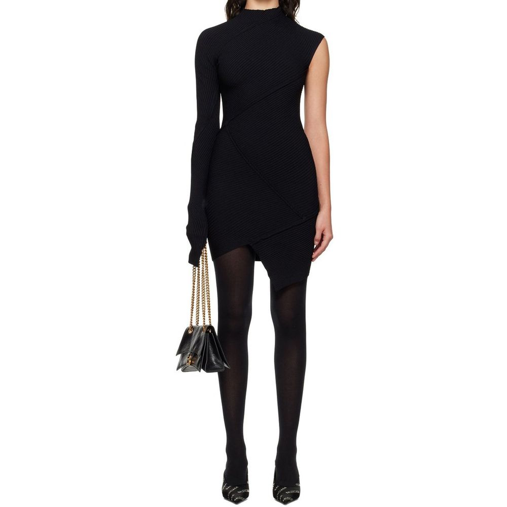 Balenciaga Black Polyester Cocktail Dress
