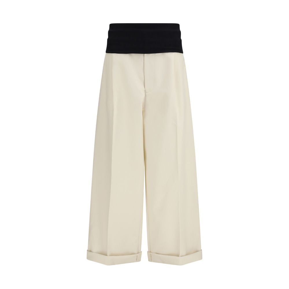 Darkpark Beige Cotton Casual Pants