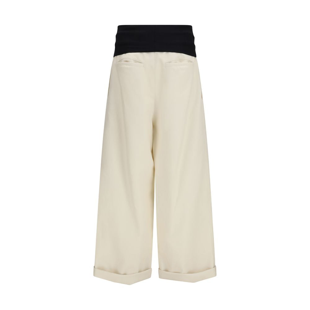 Darkpark Beige Cotton Casual Pants