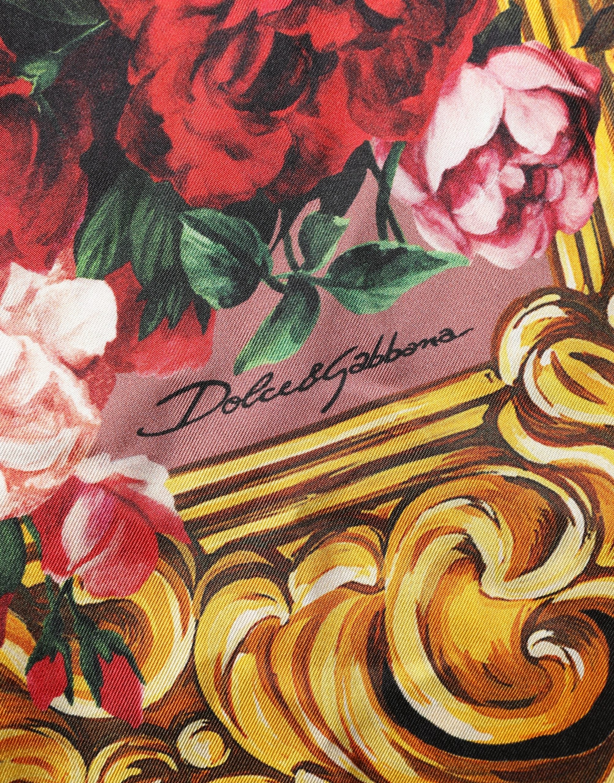 Dolce & Gabbana Multicolor Floral Long Sleeves Button Down Shirt Top