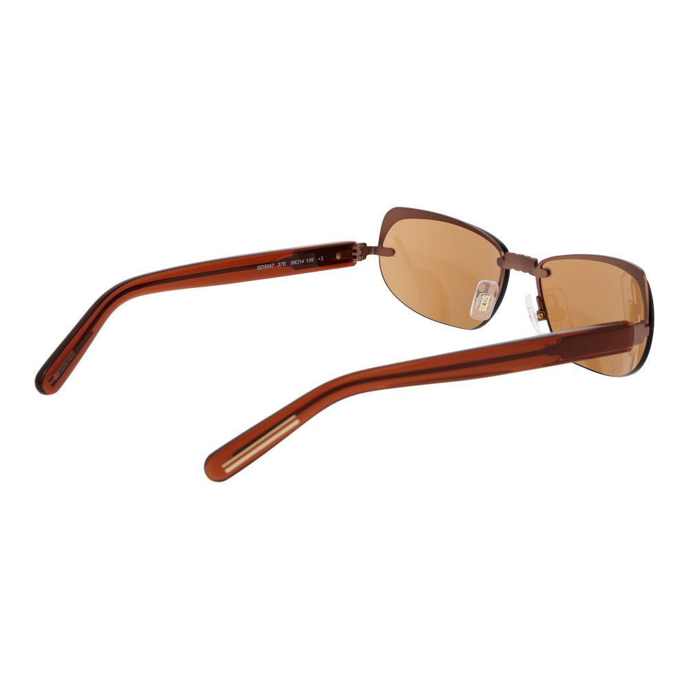 GCDS Brown Metal Sunglasses
