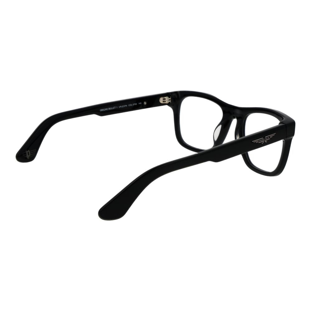 Police Black Cellulose Acetate Glasses (Frames)