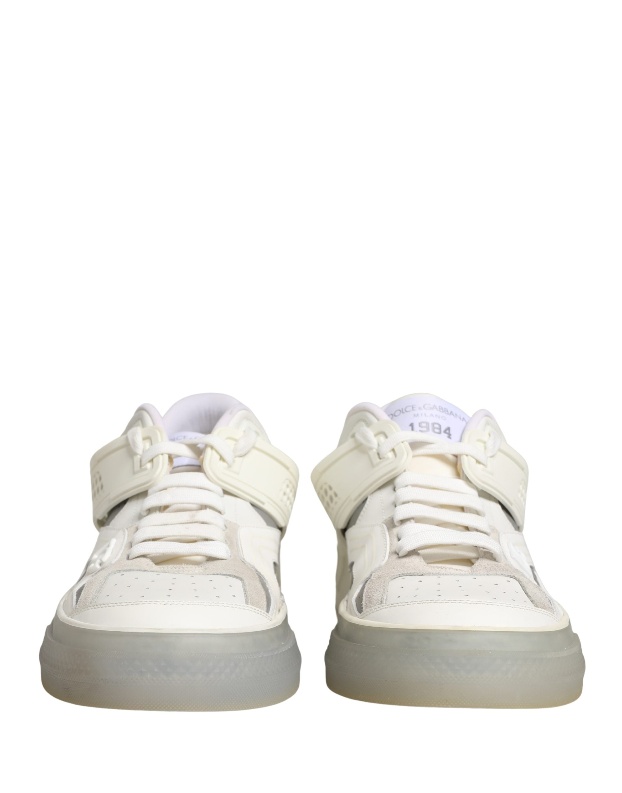 Dolce & Gabbana White Low Top Custom 2.Zero Sneakers Shoes