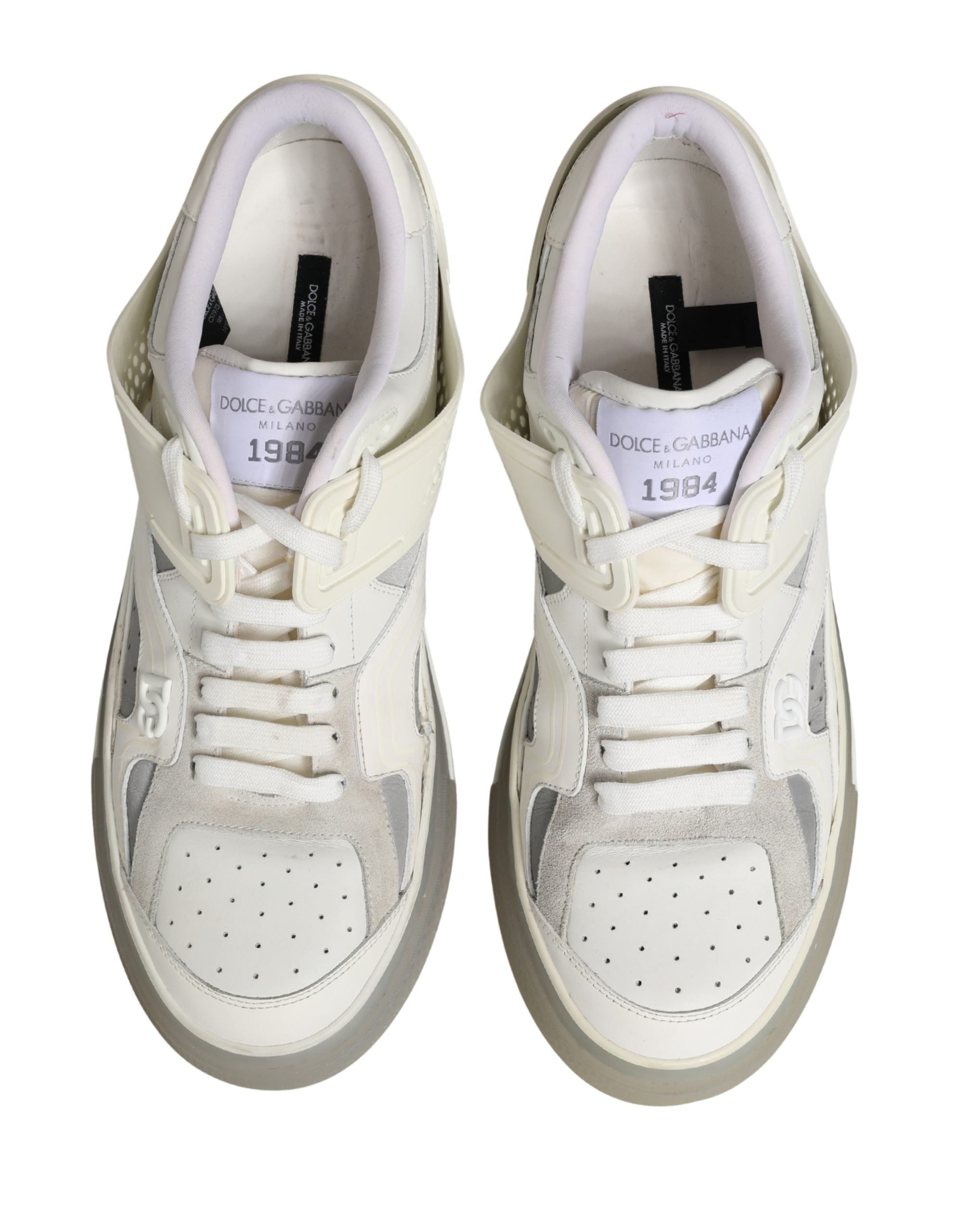 Dolce & Gabbana White Low Top Custom 2.Zero Sneakers Shoes