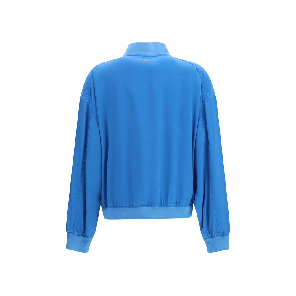 Versace Blue Silk Bomber