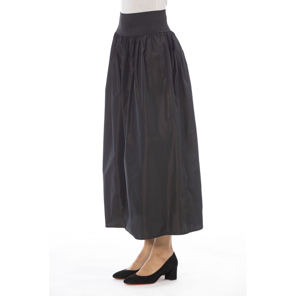 Alpha Studio Brown Polyester Women Skirt