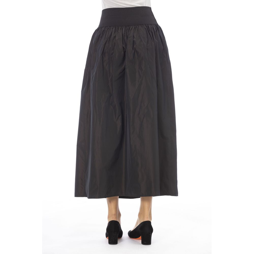 Alpha Studio Brown Polyester Women Skirt