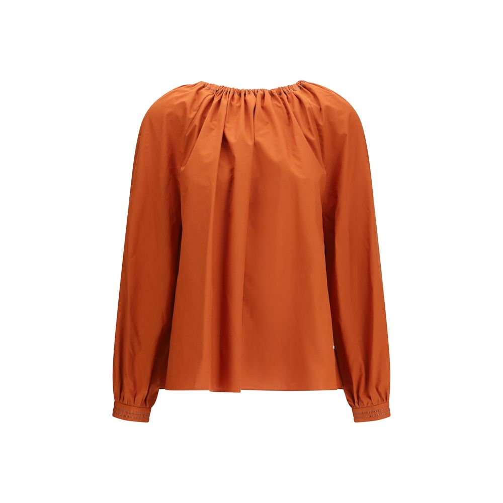 Marni Orange Cotton Blouse LUNESCAPE