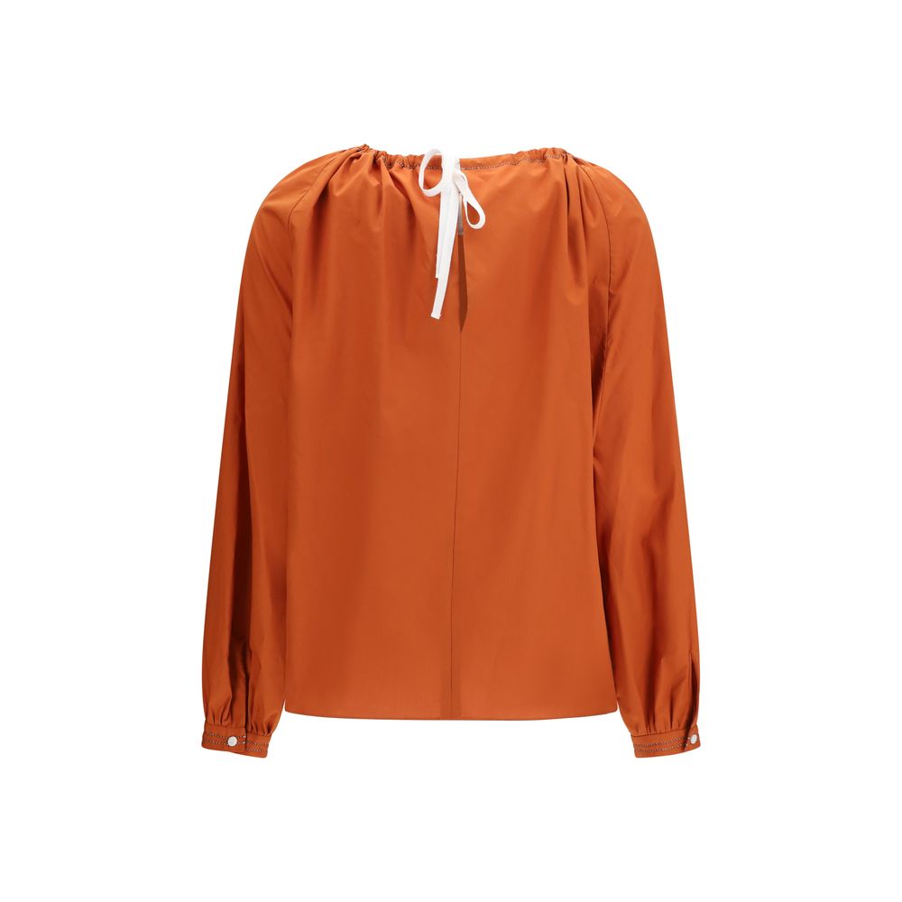 Marni Orange Cotton Blouse LUNESCAPE