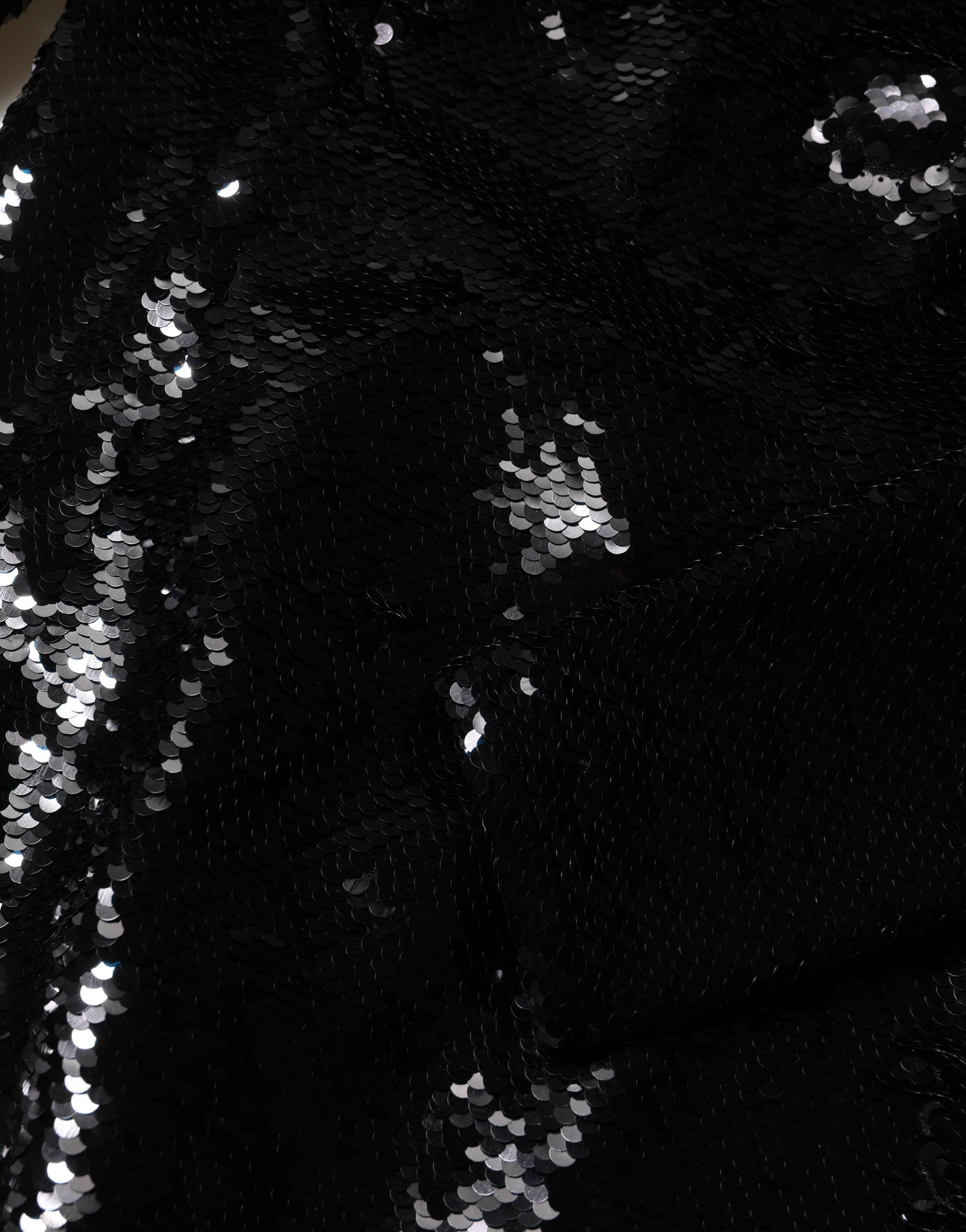 Dolce & Gabbana Black Bodycon Mermaid Sequinned Gown Dress
