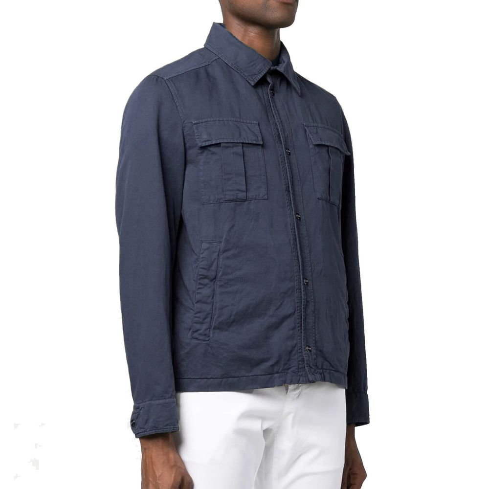 Herno Blue Cotton Jacket