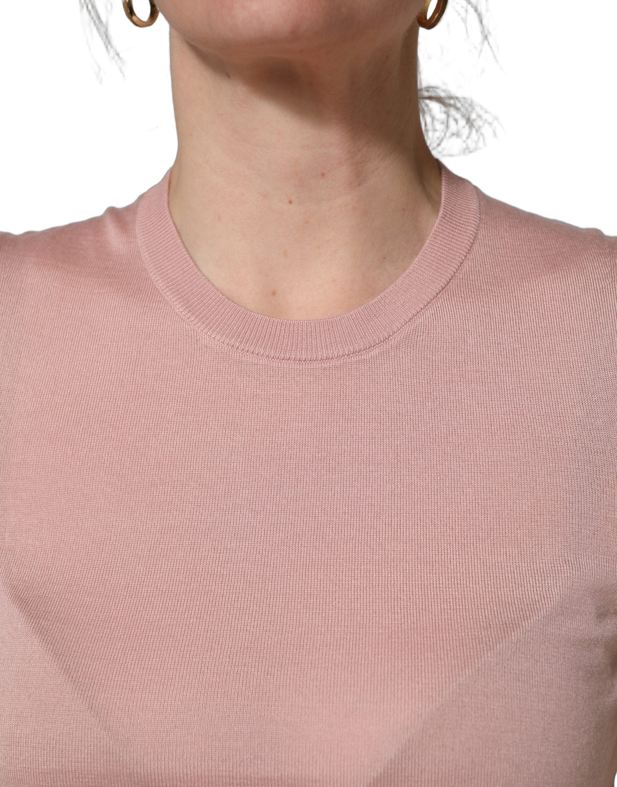 Dolce & Gabbana Pink Sleeveless Cashmere Knitted Tank Top