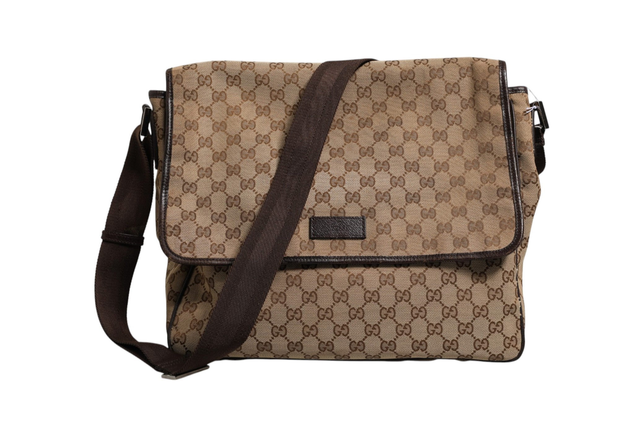 Gucci GG Canvas Flap Messenger Bag
