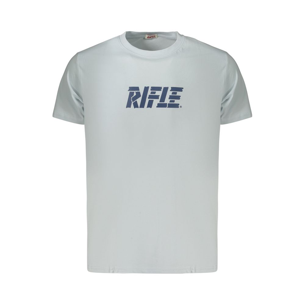 Rifle Light Blue Cotton Men's T-Shirt