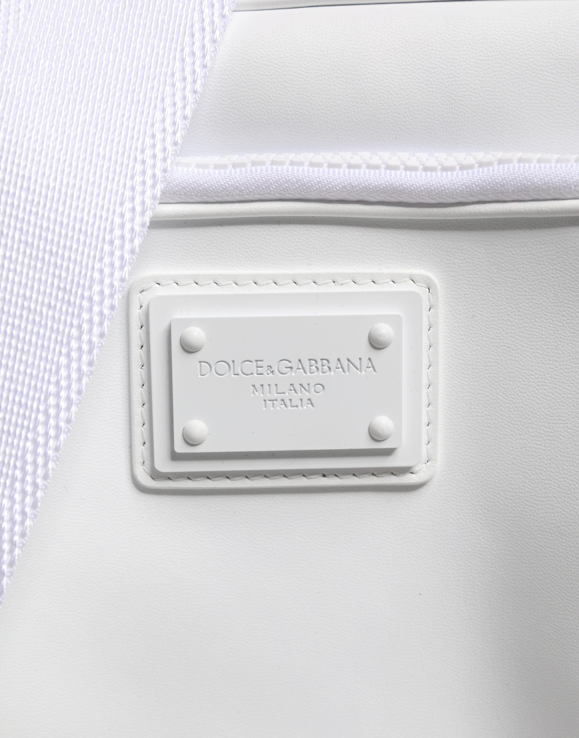 Dolce & Gabbana White Logo Plaque Crossbody Shoulder Borse Men Bag