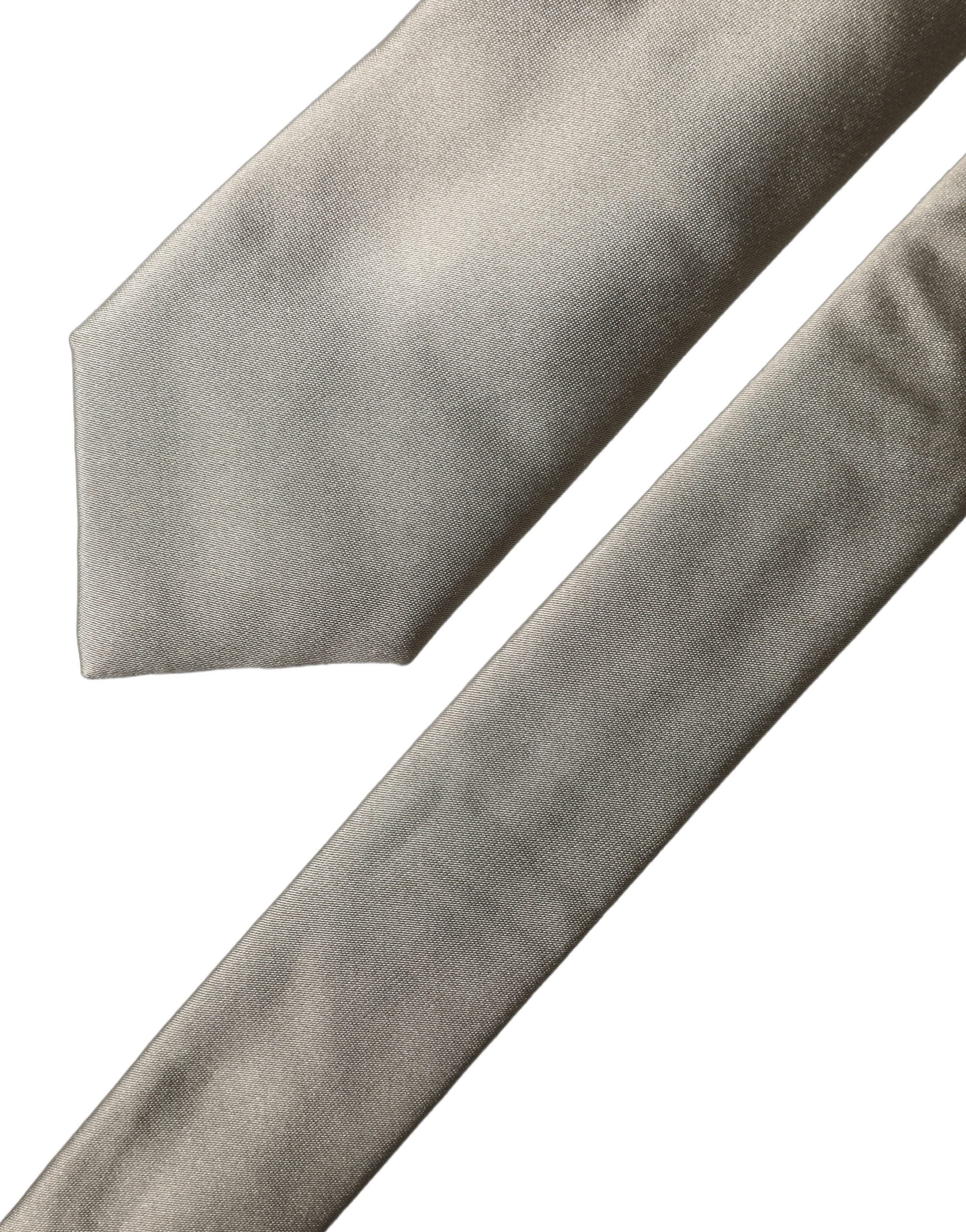 Dolce & Gabbana White Tattoo Floral Silk Adjustable Men Tied Necktie Tie