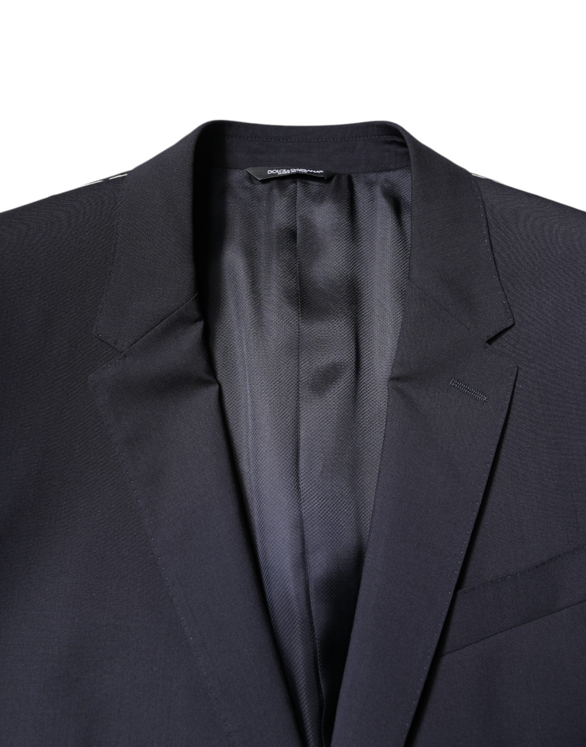 Dolce & Gabbana Blazer MARTINI Dark Blue Wool SingleBreasted Blazer