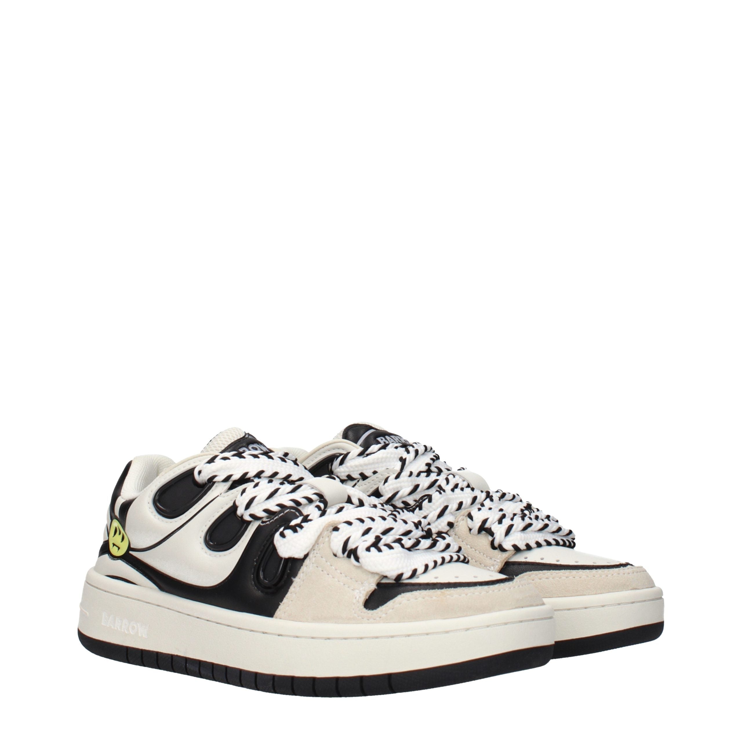Barrow Beige Leather Sneakers
