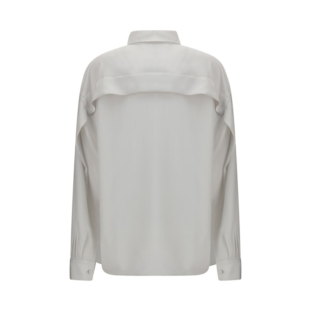 Calvin Klein White Silk Dress Shirt