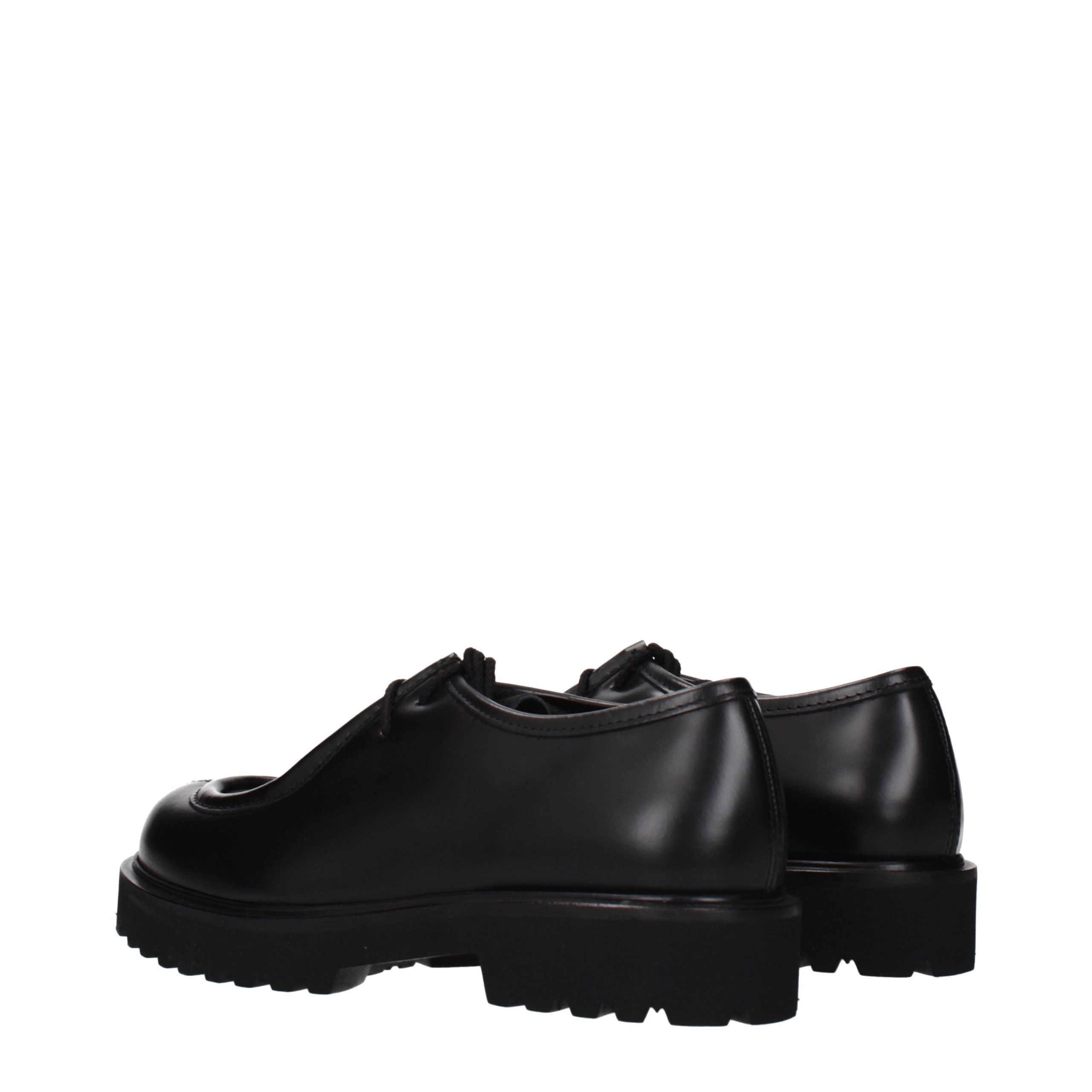 Max Mara Black Leather Oxfords And Derbies