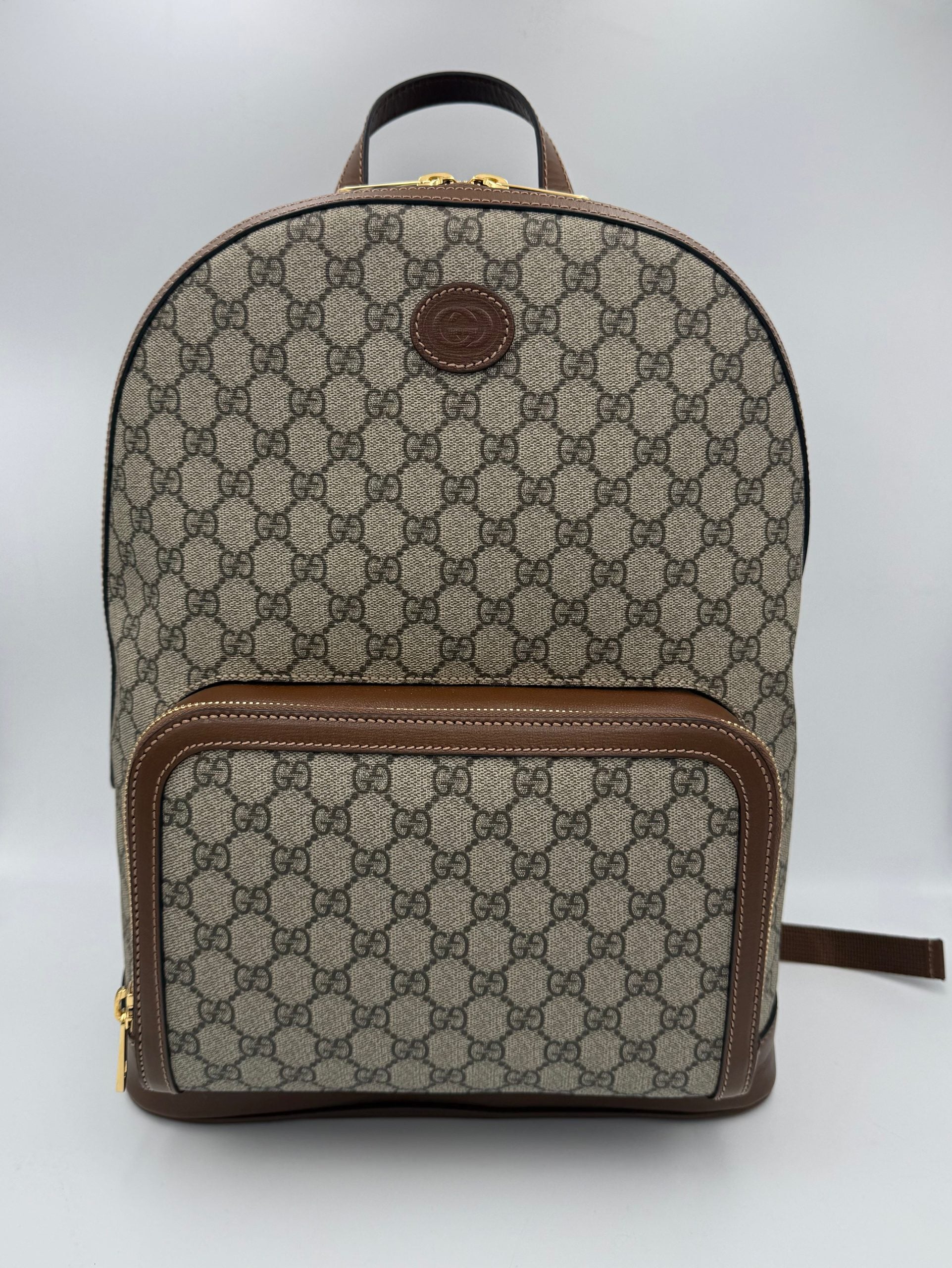 Gucci GUCCI GG Supreme and Leather Backpack
