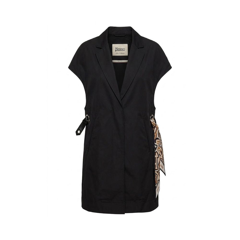 Herno Black Cotton Dress