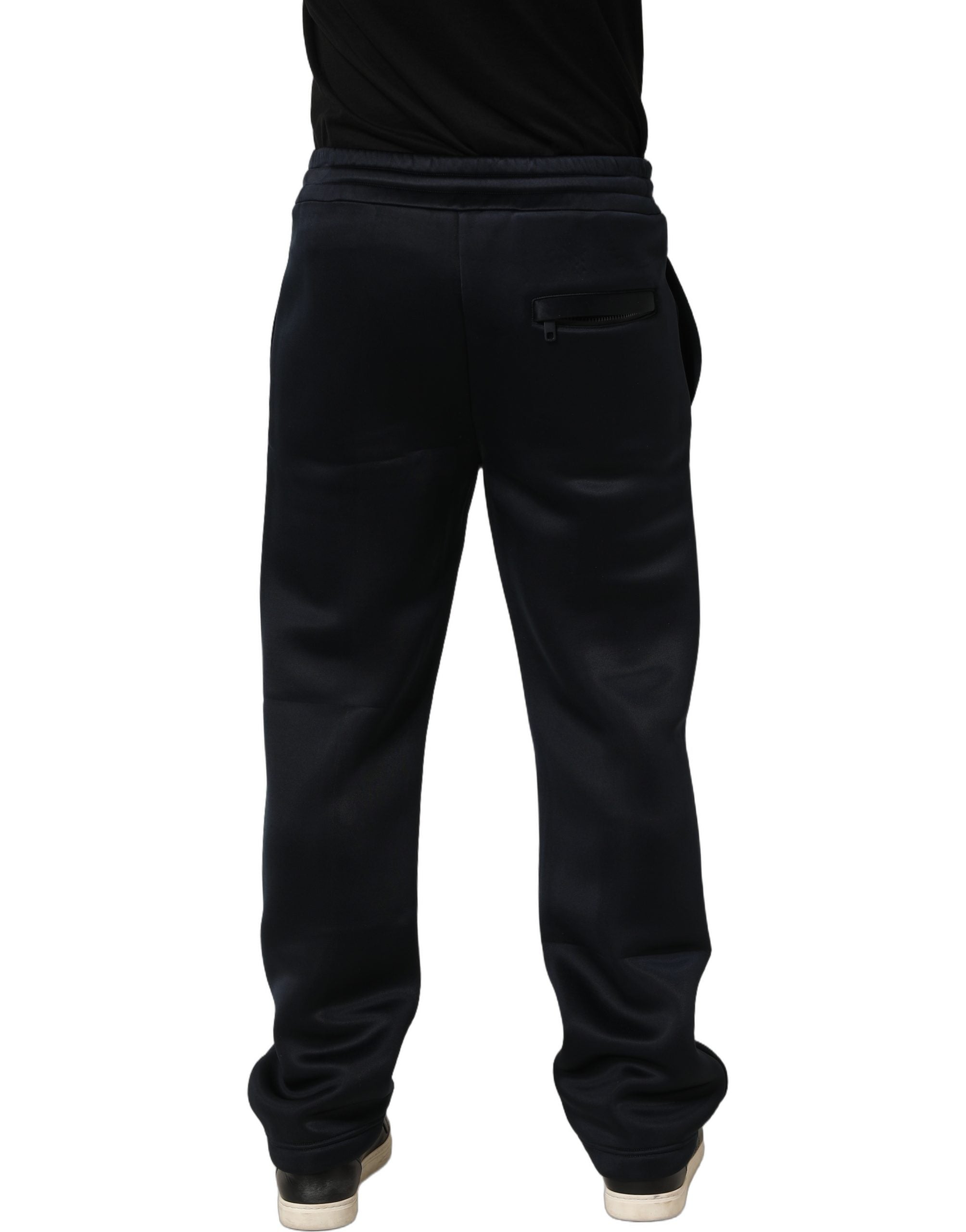Dolce & Gabbana Black Polyester Jogger Men Sweatpants Pants