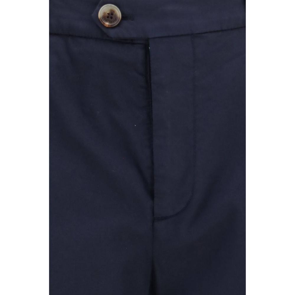 Brunello Cucinelli Black Cotton Chino Pants