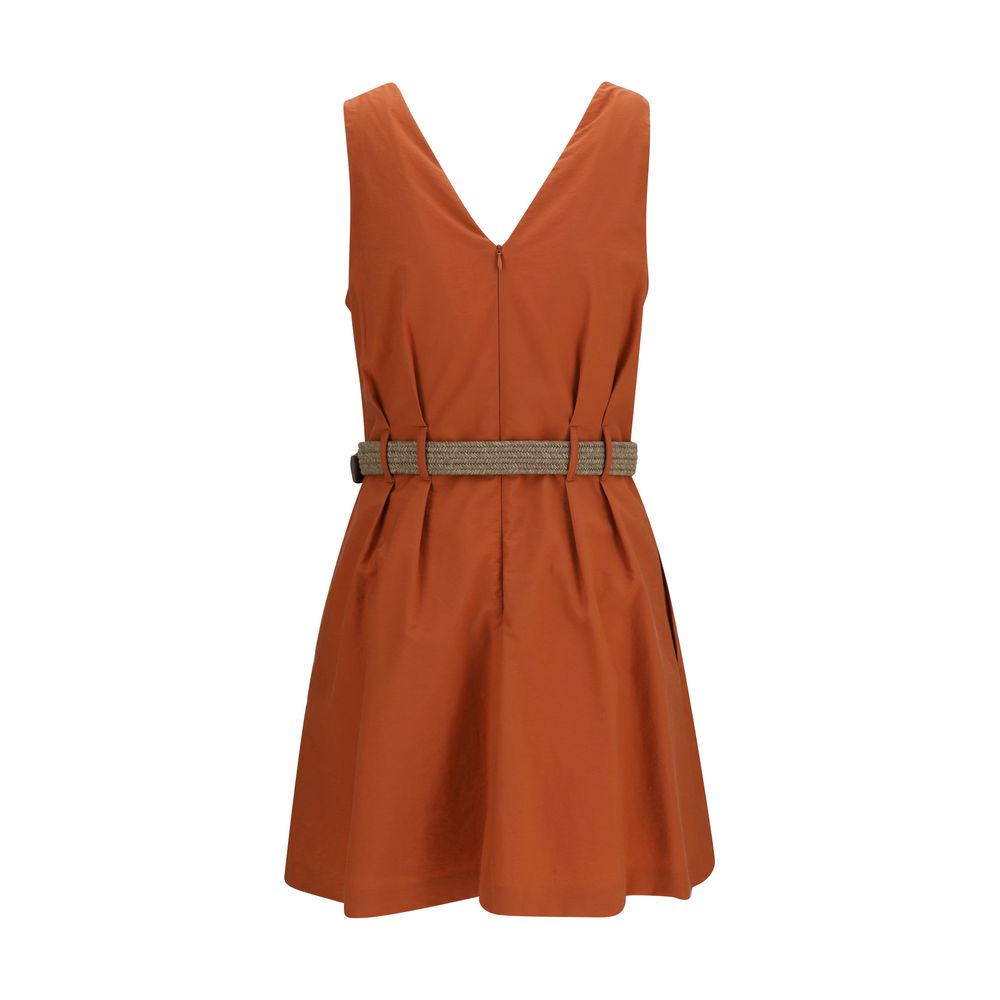 Brunello Cucinelli Orange Cotton Casual Dress