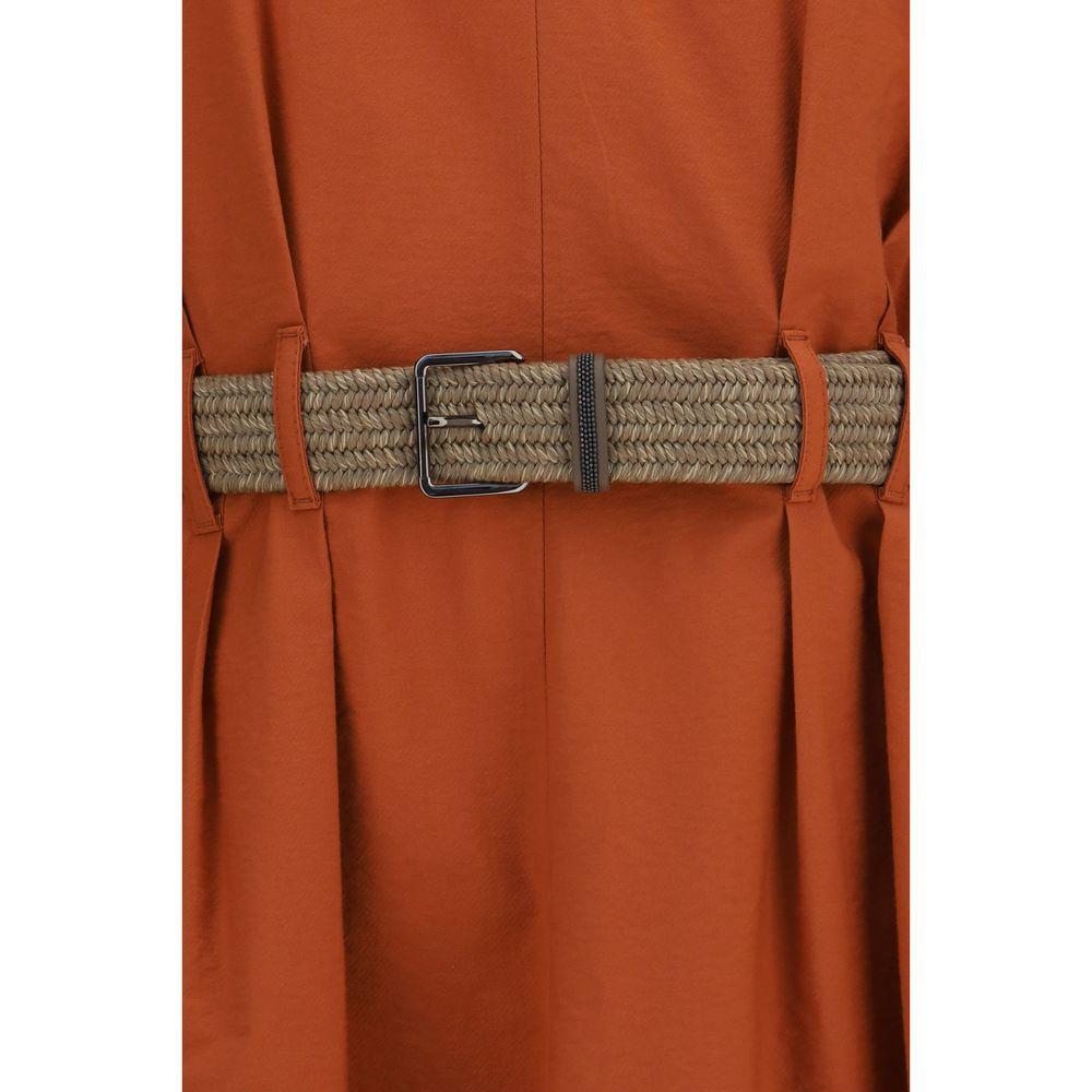 Brunello Cucinelli Orange Cotton Casual Dress