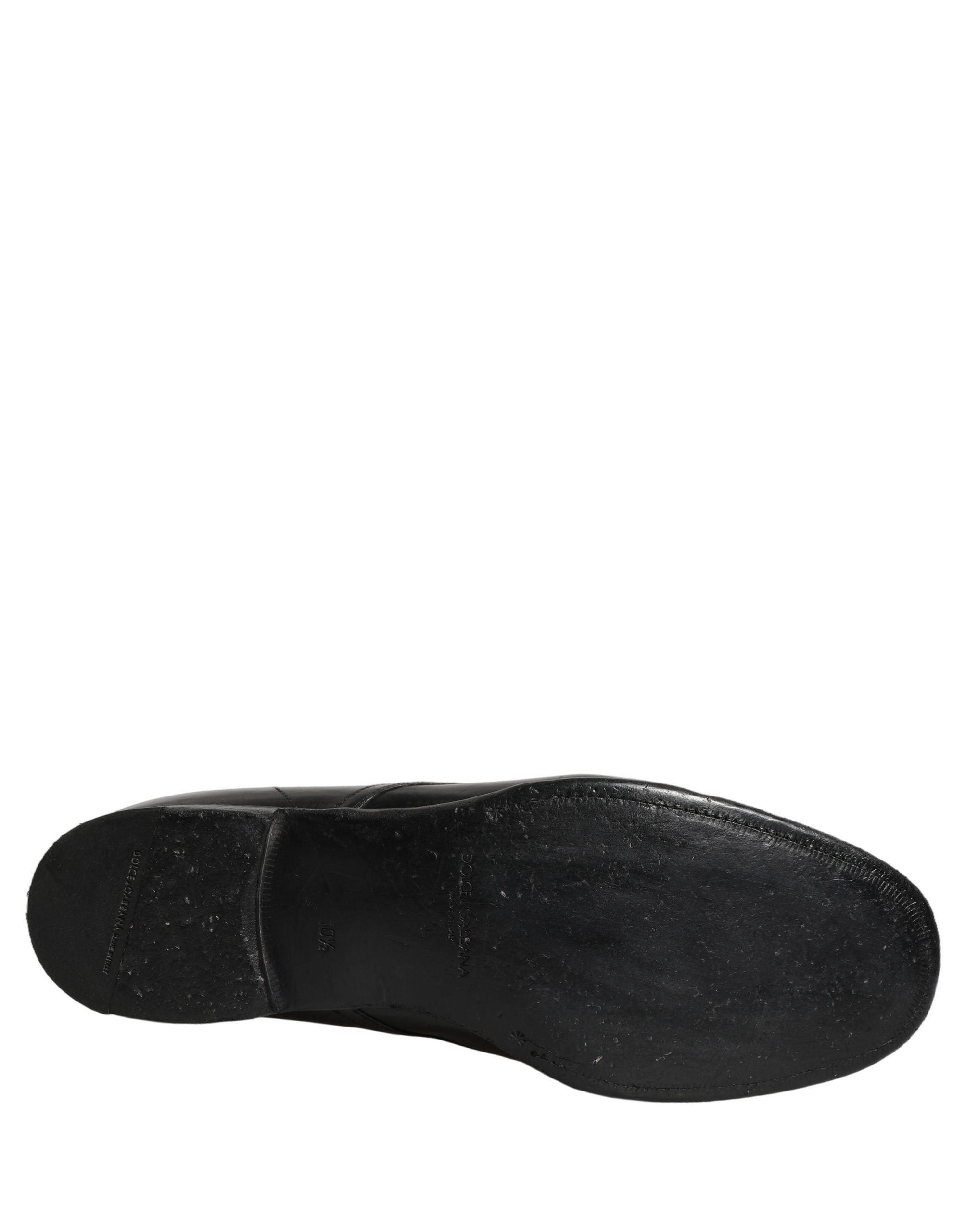 Dolce & Gabbana Black Leather Lace Up Derby Dress Formal Shoes