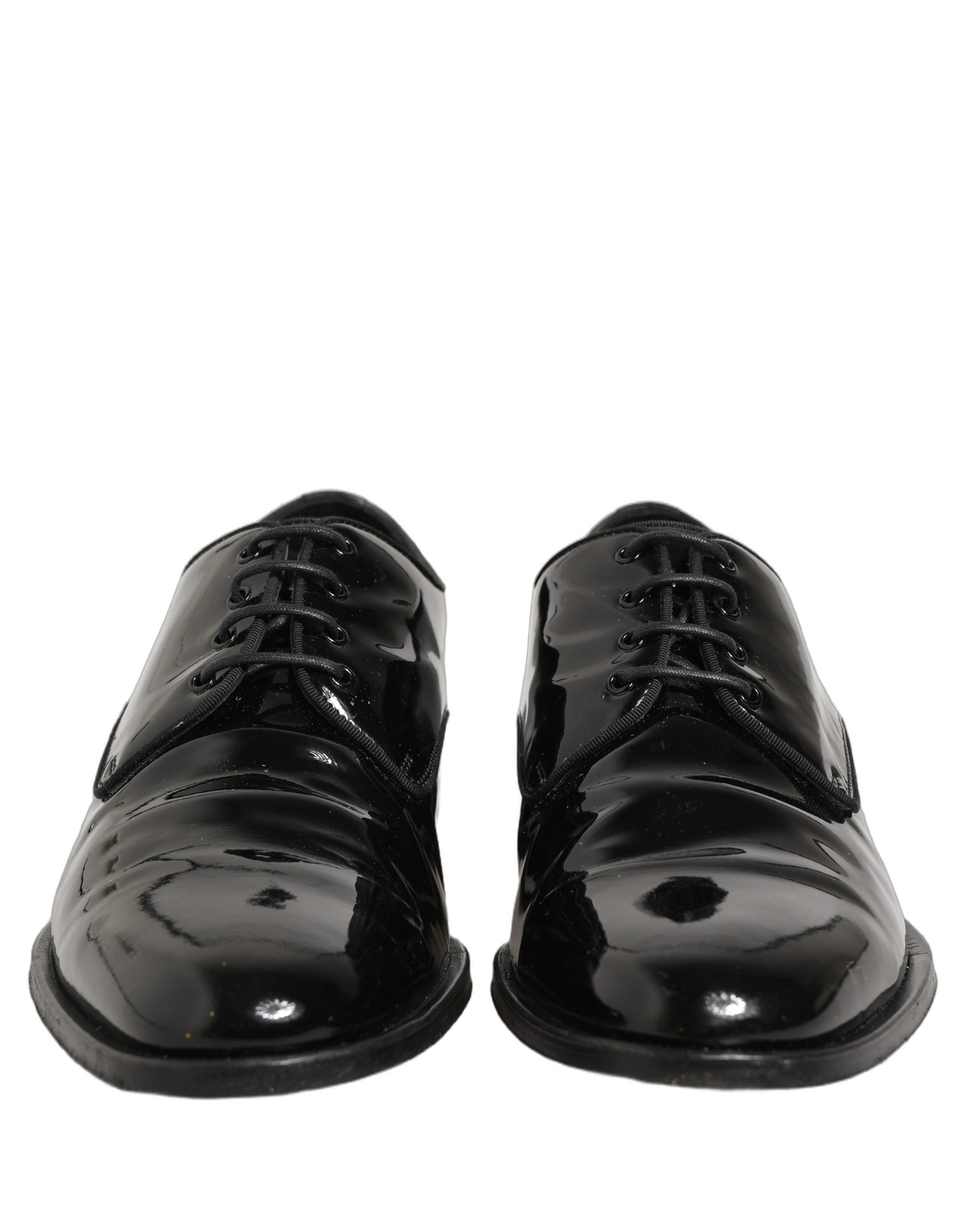 Dolce & Gabbana Black Leather Lace Up Derby Dress Formal Shoes