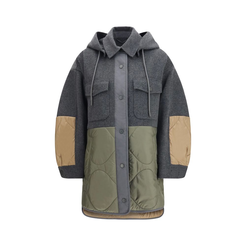 Max Mara Gray Wool Oves Aries Shell Jacket