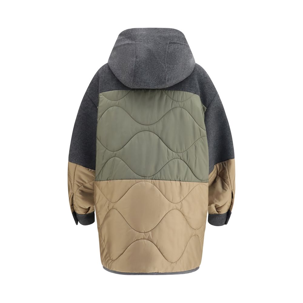 Max Mara Gray Wool Oves Aries Shell Jacket