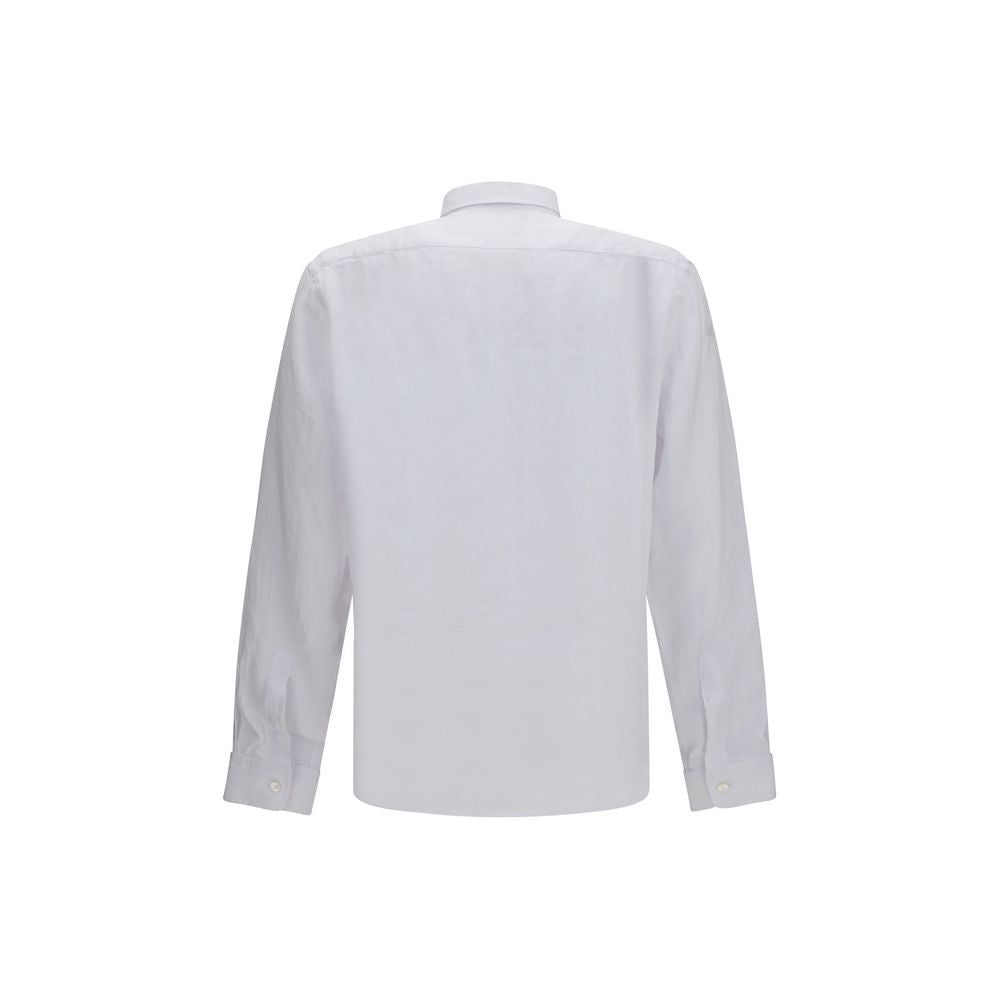 Hugo Boss Black White Linen Dress Shirt