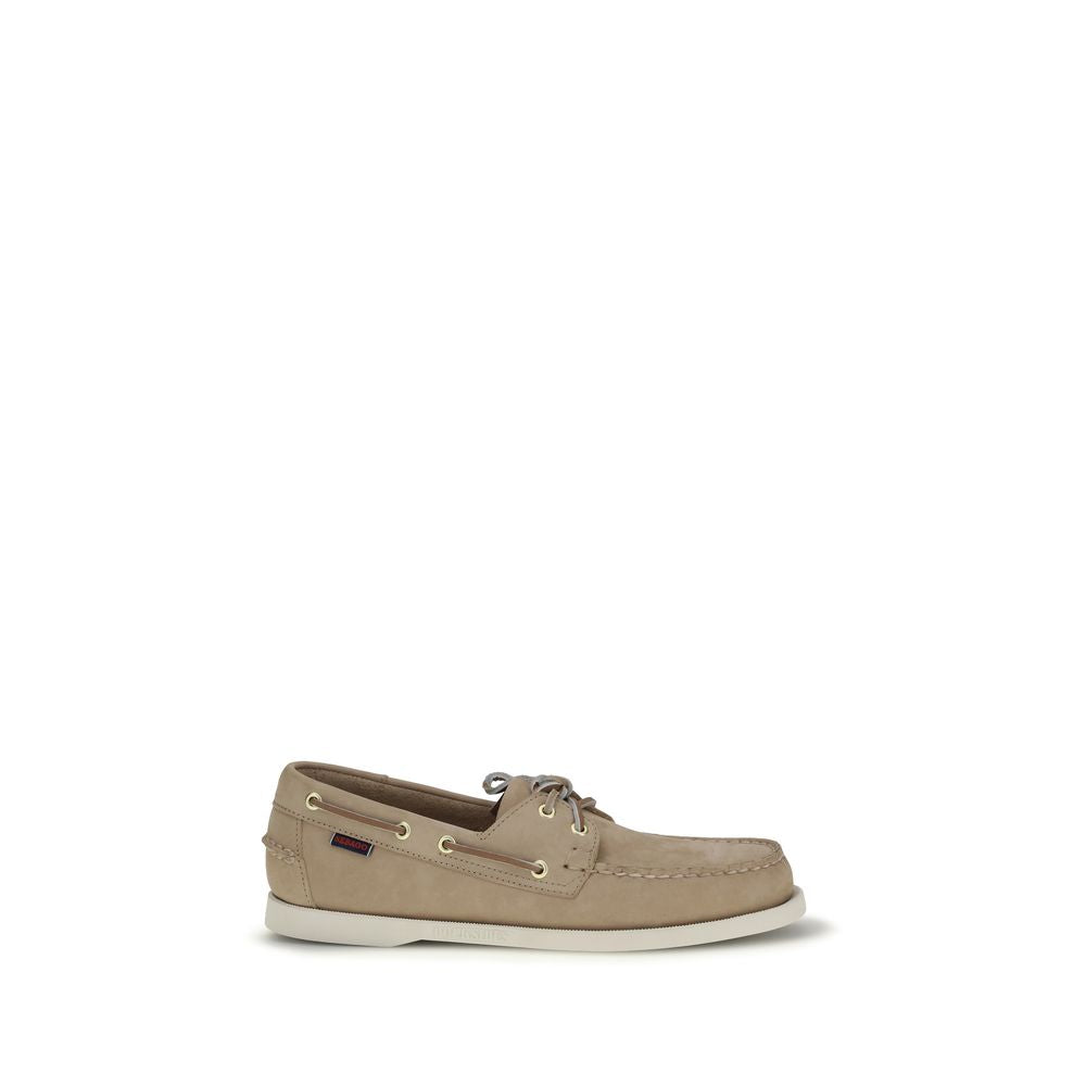Sebago Beige Calf Leather Bos Taurus Slip-On Loafers