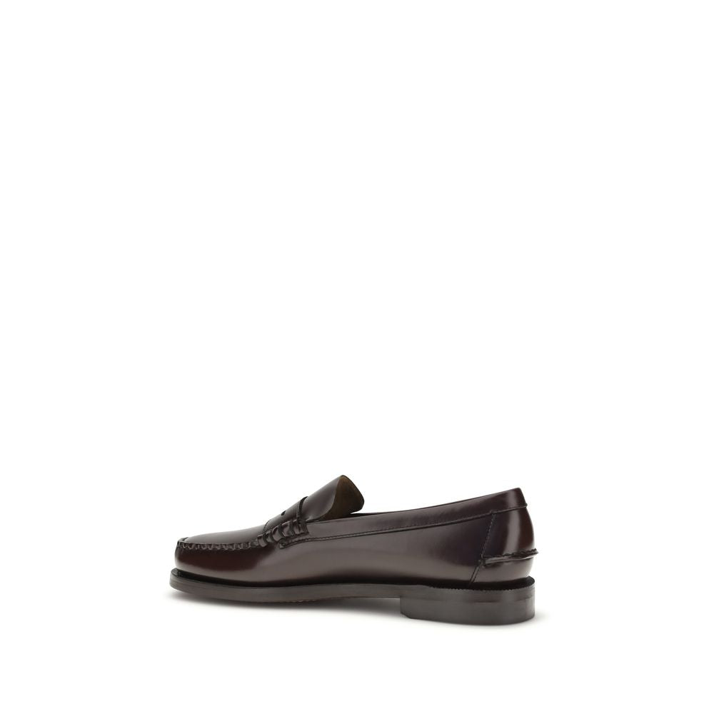 Sebago Brown Calf Leather Bos Taurus Slip-On Loafers