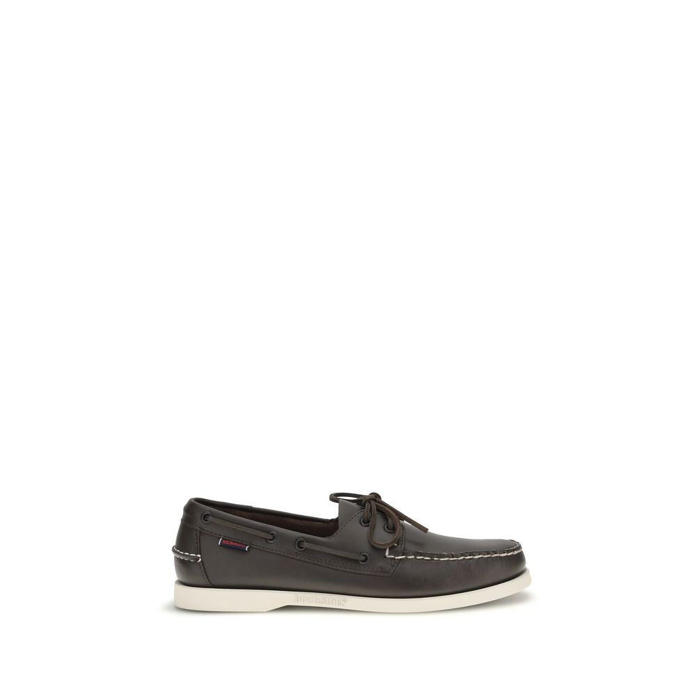 Sebago Brown Calf Leather Bos Taurus Slip-On Loafers
