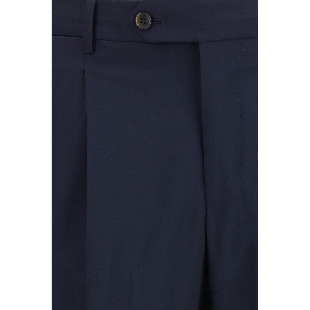 PT Torino Blue Wool Oves Aries Casual Pants