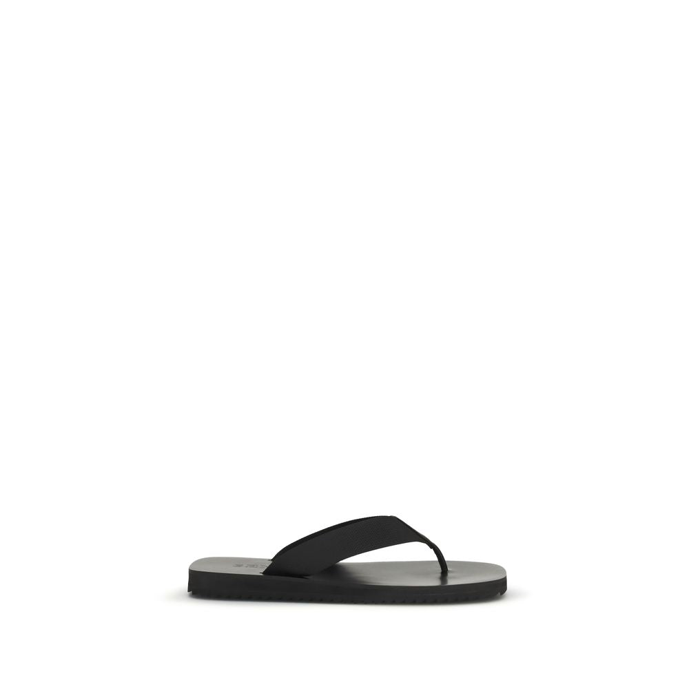 Senso Black Rubber Flip-Flop Sandals