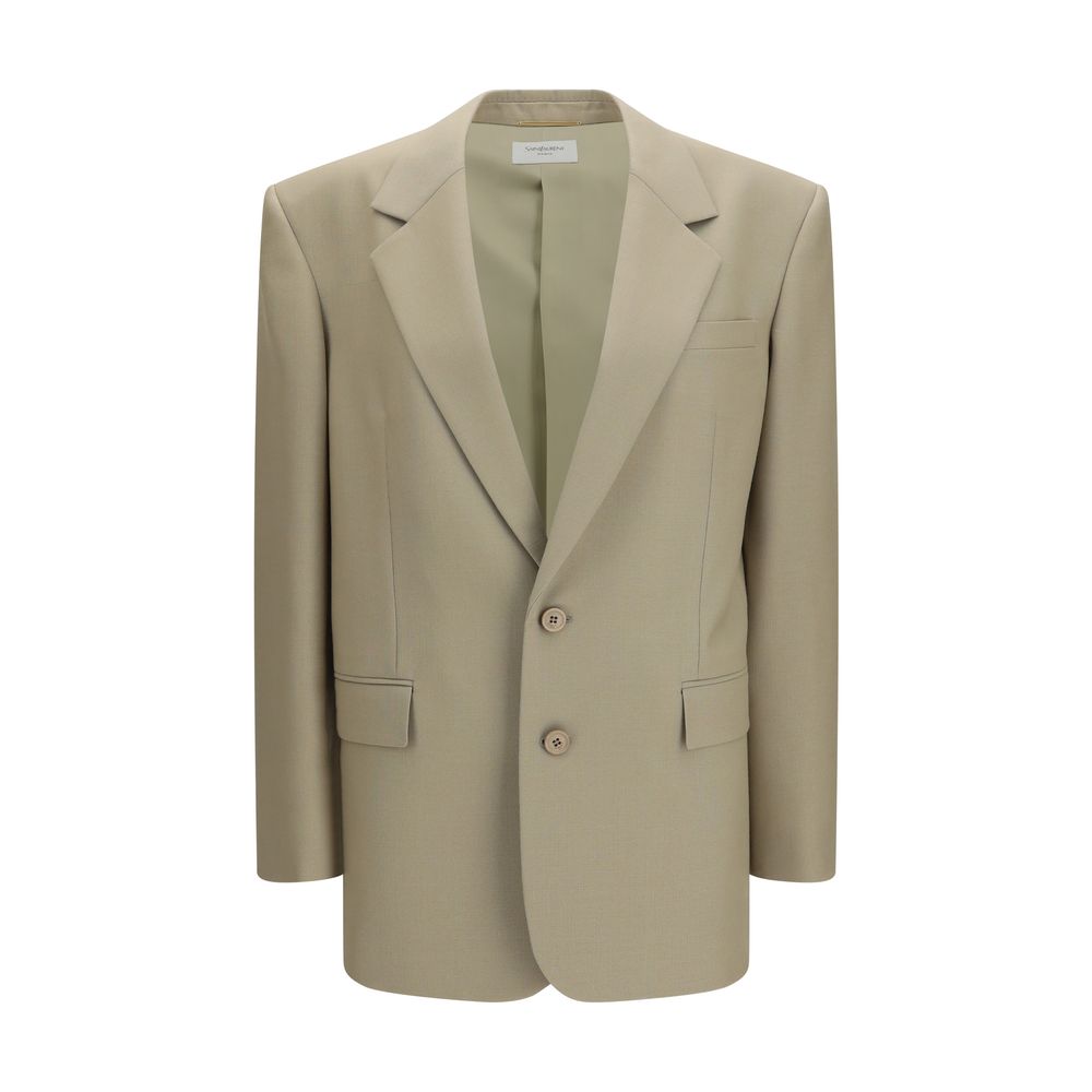 Saint Laurent Beige Wool Oves Aries Blazer