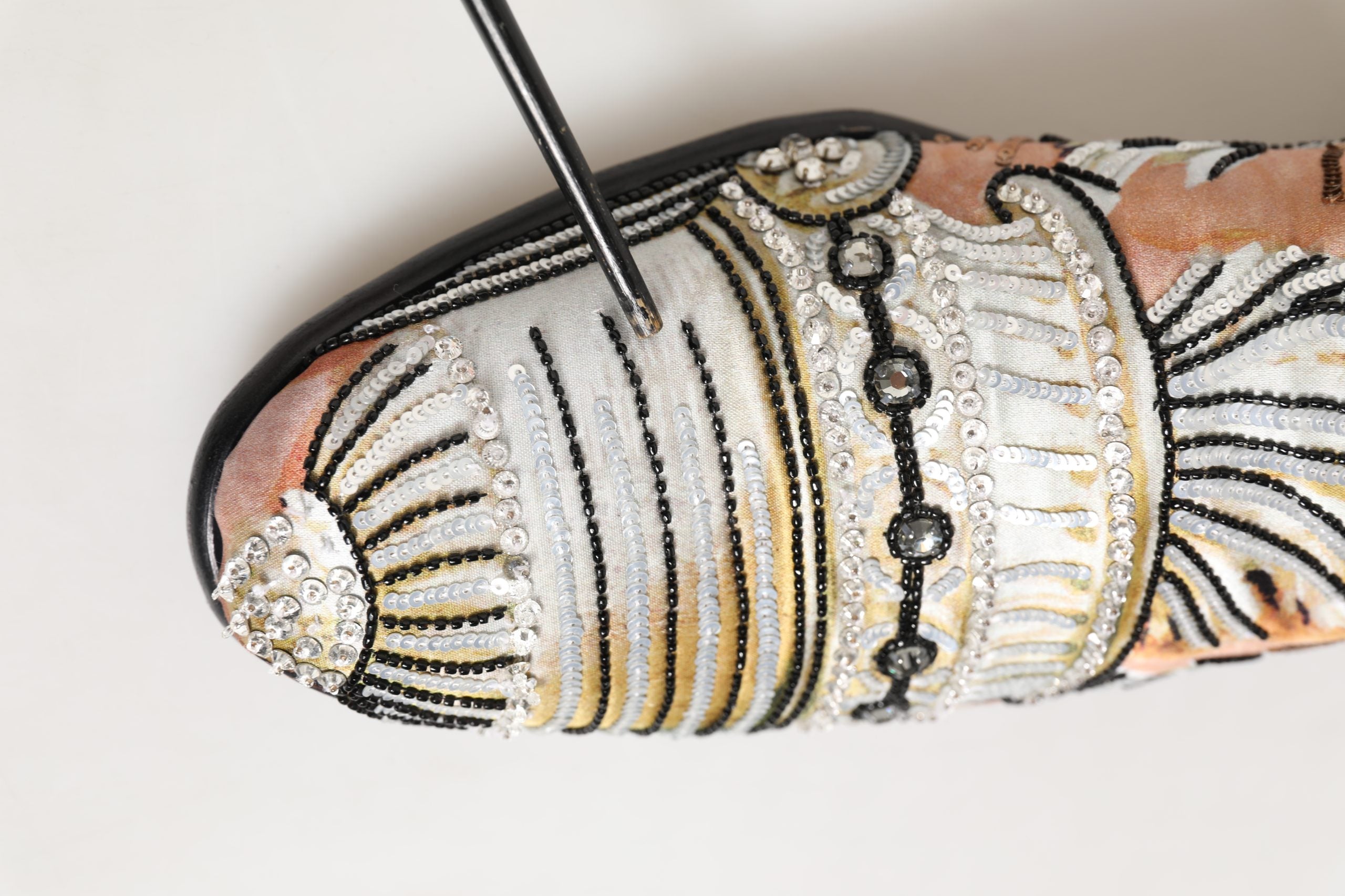 Dolce & Gabbana Multicolor Brocade Sequin Dress Loafers Shoes