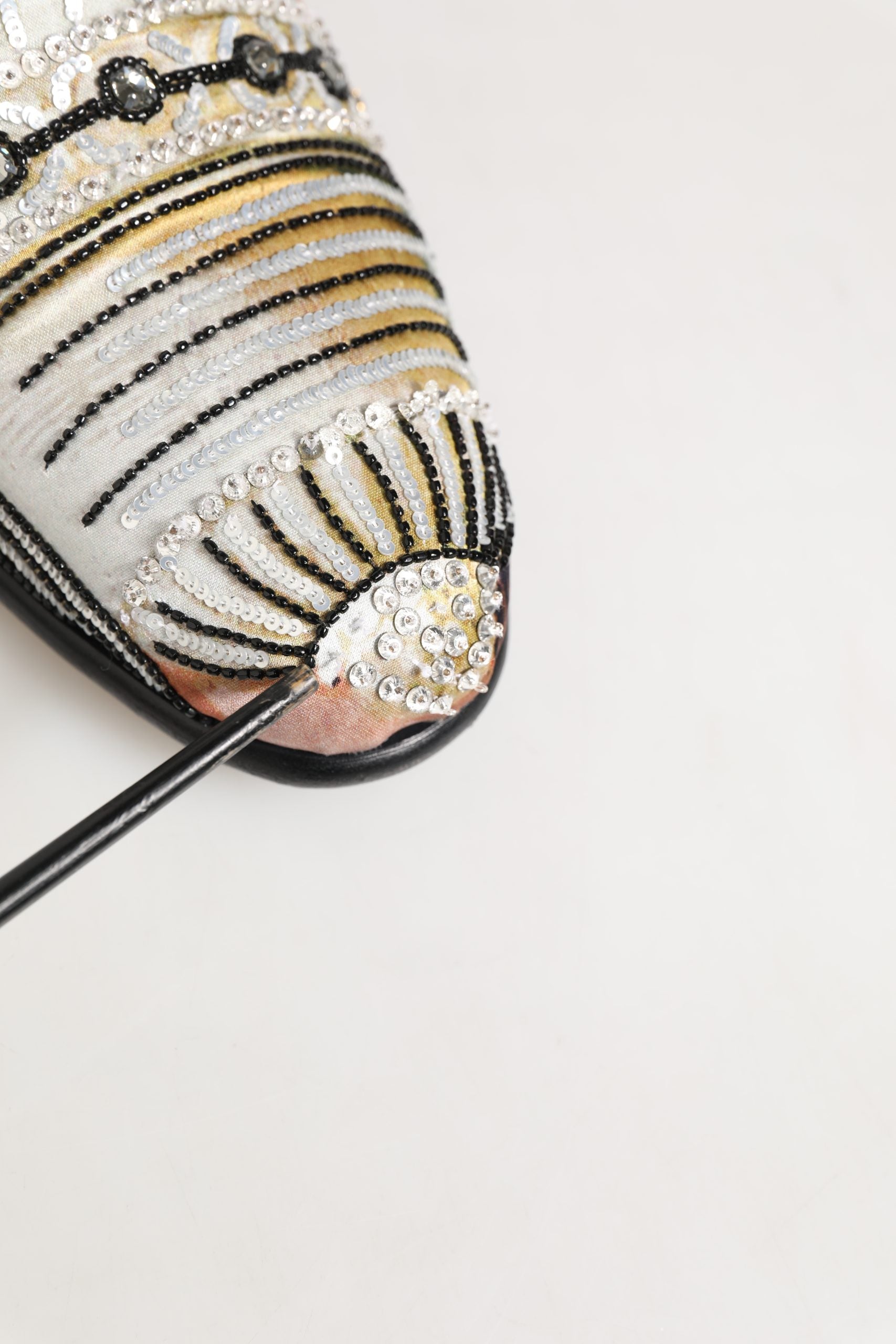 Dolce & Gabbana Multicolor Brocade Sequin Dress Loafers Shoes