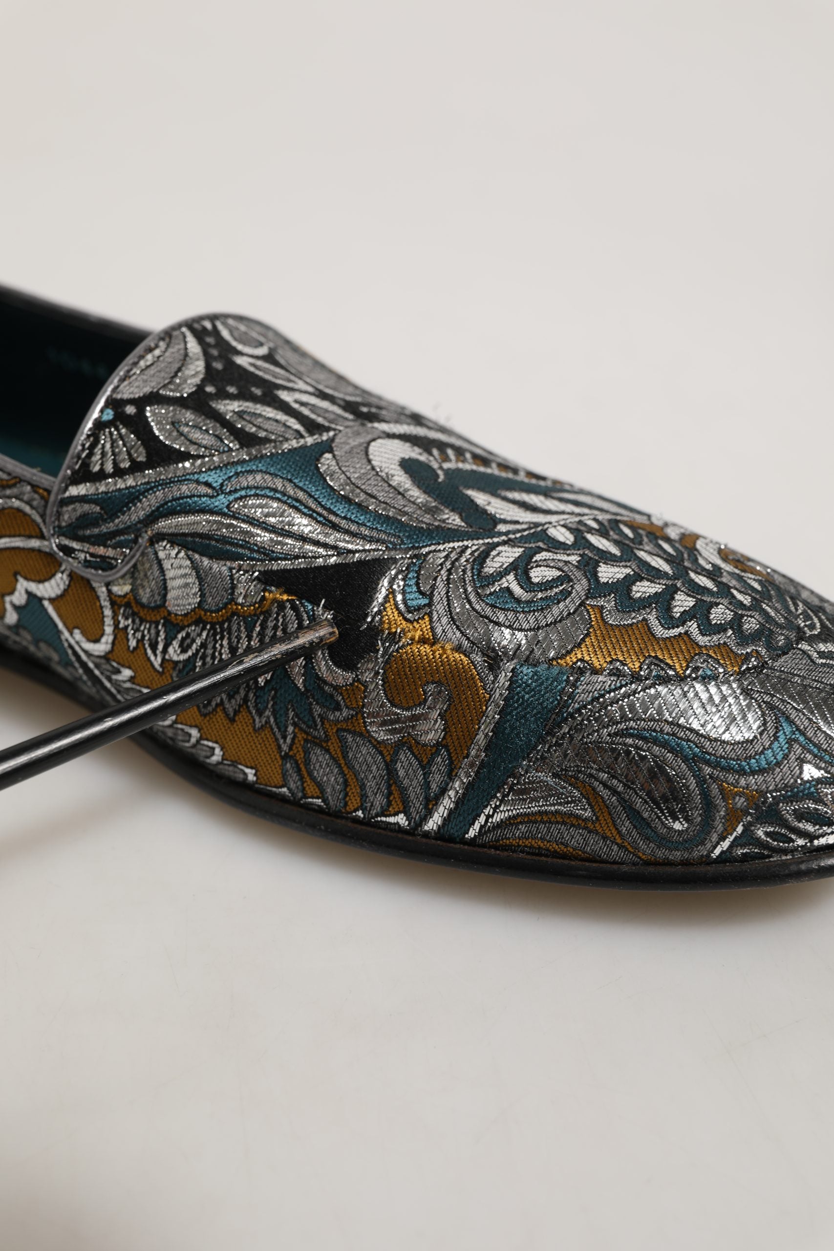 Dolce & Gabbana Multicolor Paisley Brocade Men Loafers Shoes