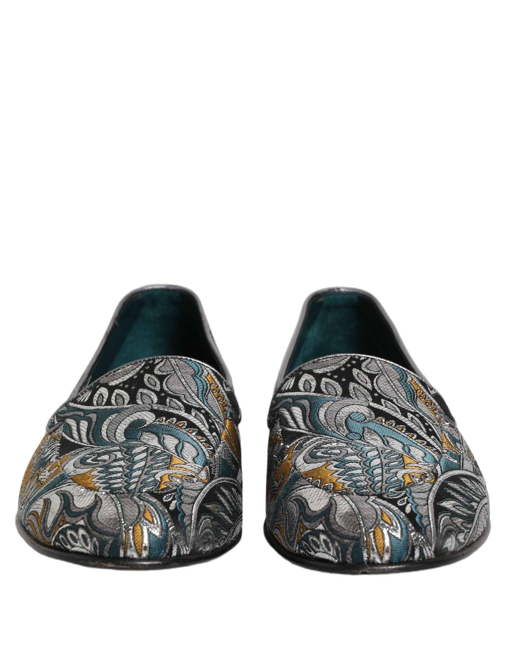 Dolce & Gabbana Multicolor Paisley Brocade Men Loafers Shoes